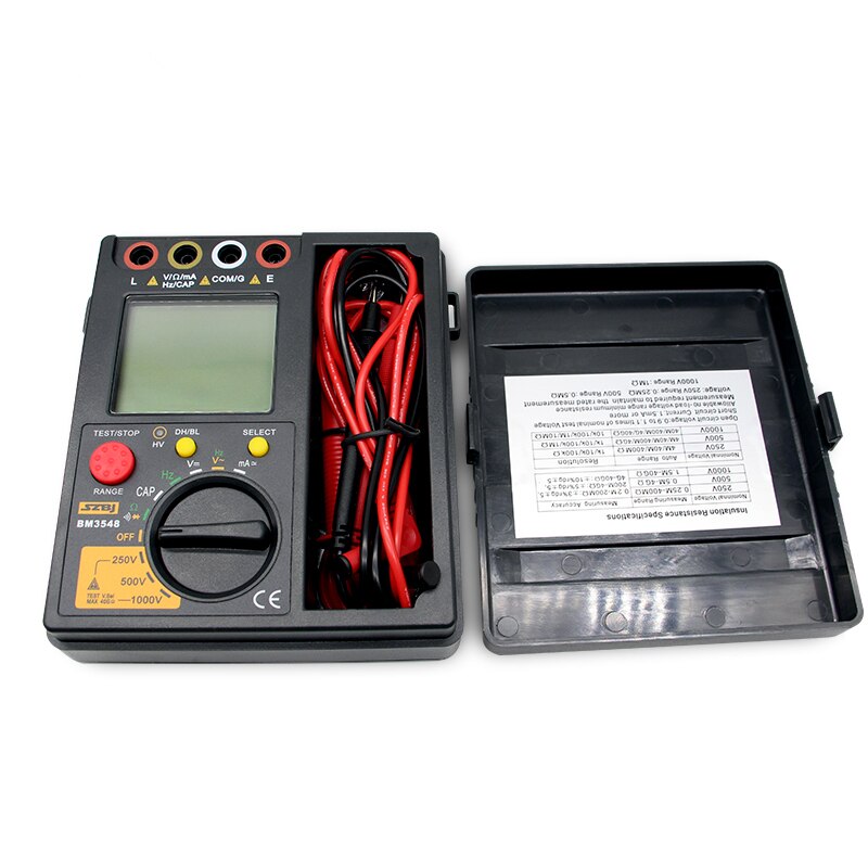 Szbj  bm3548 2 i 1 digital isolationsmodstand testmåler modstand digital multimeter megger ohm tester