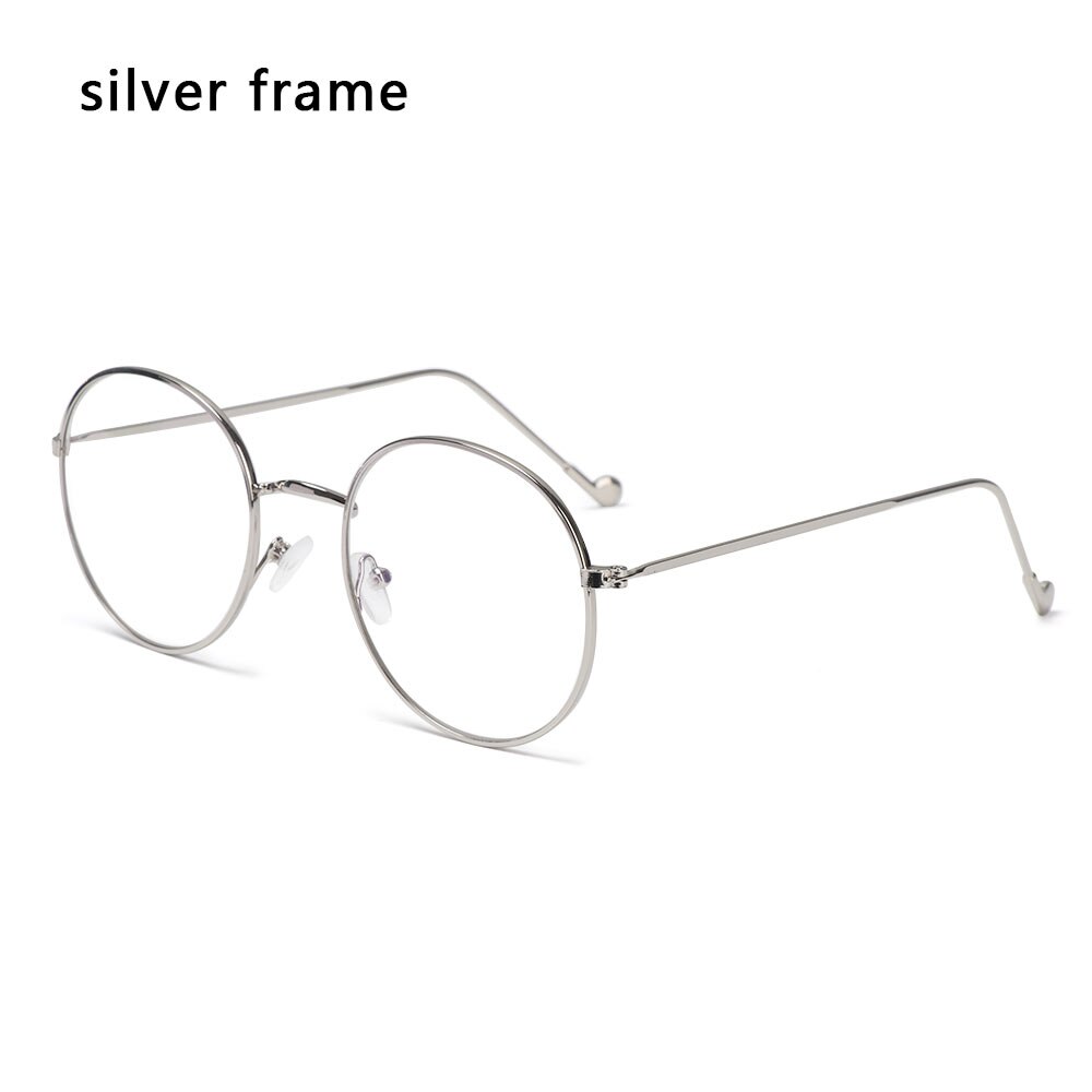 Ultralight Platte Spiegel Brillen Computer Bril Transparant Frame Brillen Stralingsbescherming Vision Care Anti Blauw Stralen: silver frame