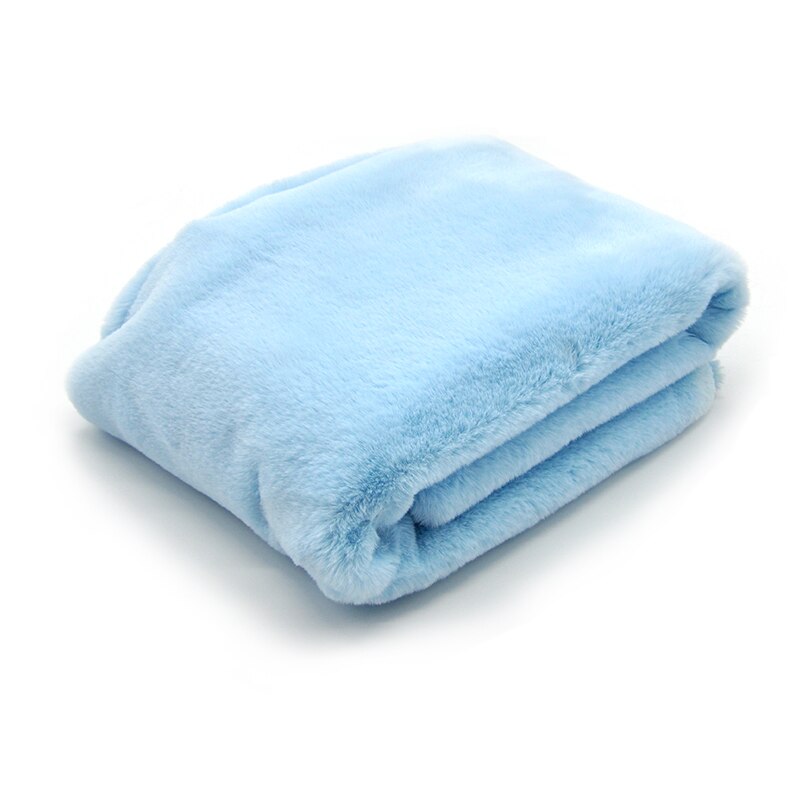 Imitatie Rex Konijnenbont Fluwelen Stof Kat En Hond Nest Pop Sjaal Teller Achtergrond Stof Diy Handgemaakte Zachte Stof 0.5X1.6M: sky Blue