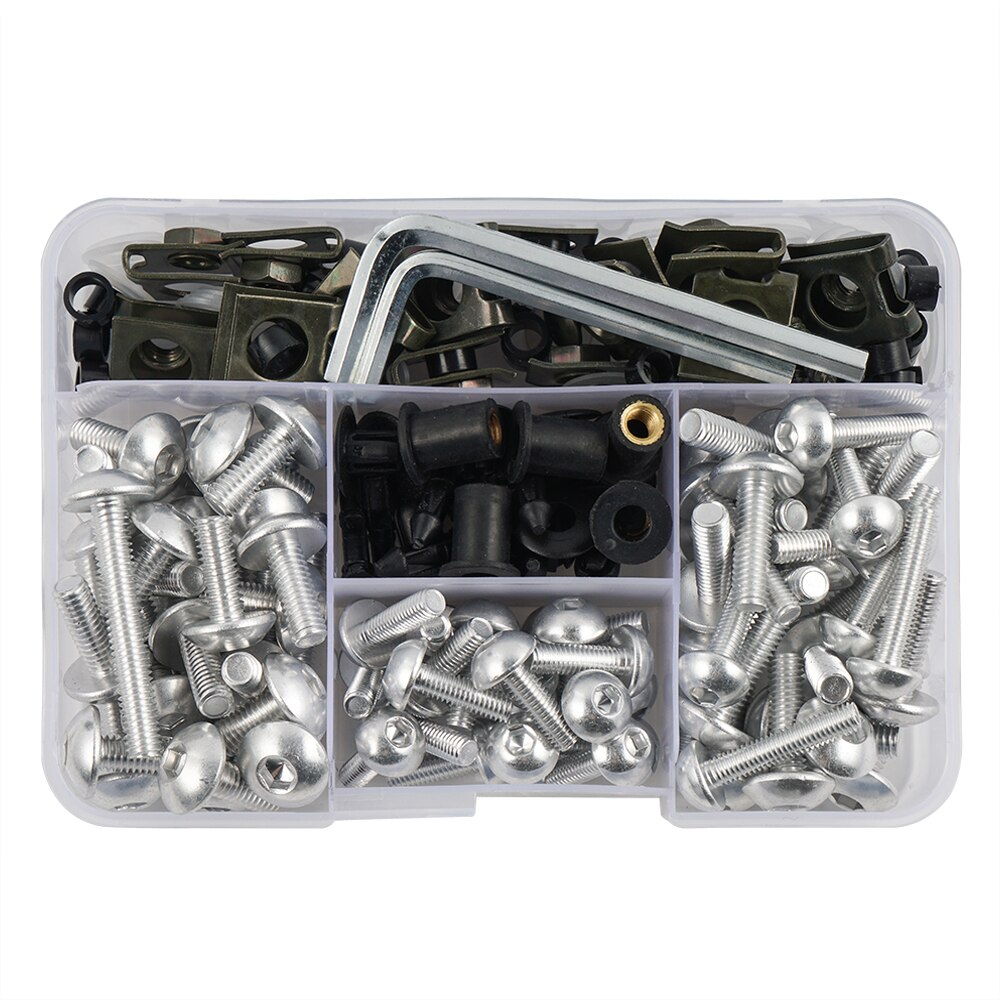 Parafusos de carenagem completa m5 m6, parafuso para suzuki sv650 sv1000 v-strom 650 1000 baneditor 400 600 gsf400 gsf1200 gs500: Sliver