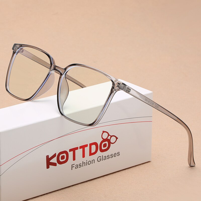 Gafas cuadradas antiluz azul para miopía, lentes clásicas de para mujer, gafas graduadas con montura Vintage para hombre y mujer,