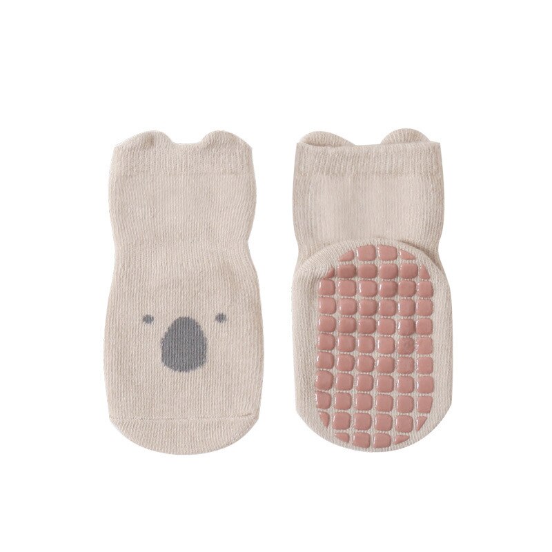 Nuovi calzini da pavimento per bambini autunno inverno calzini da bambino in cotone pettinato con animali da cartone animato rosa calzini per bambini antiscivolo per 0-5 anni: YS014 / M(1-3 Years Old)