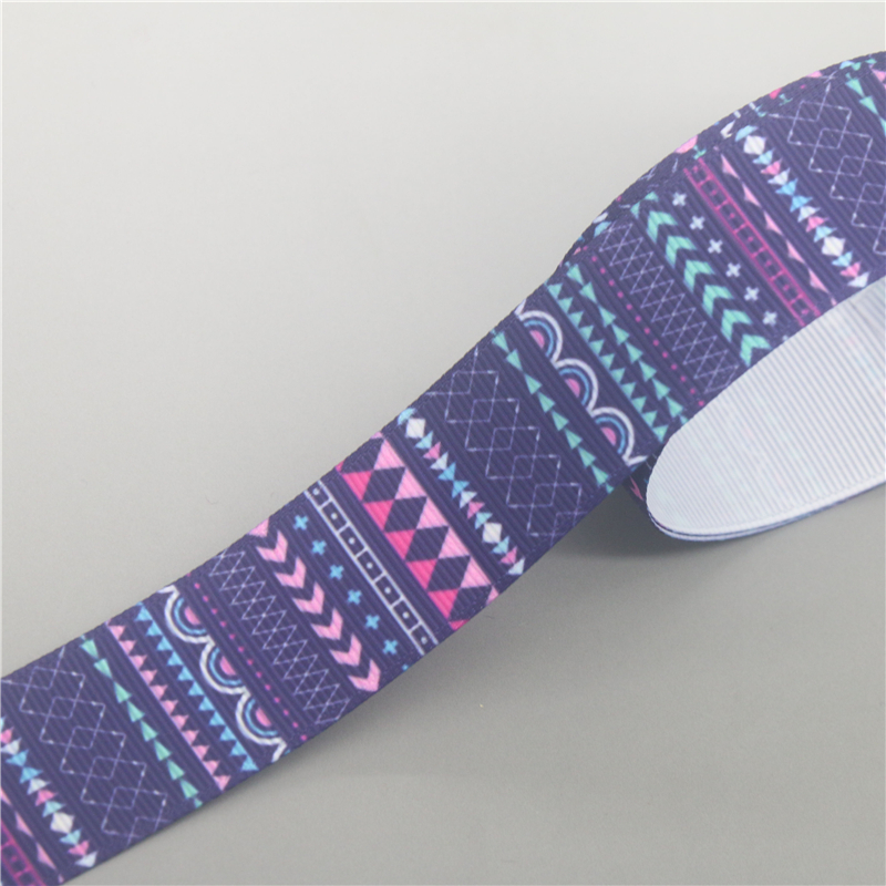 DHK-Cinta de grogrén impresa personalizada, Material para decoración de sombreros, manualidades de costura, DIY, 50 yardas: 16053 / 75mm