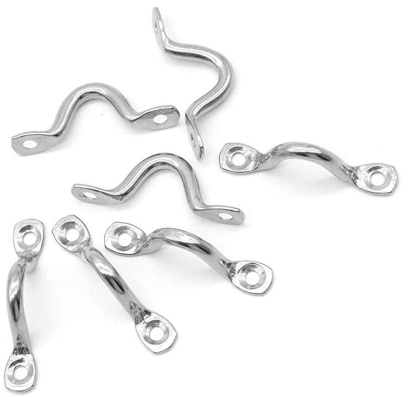 15Pcs Stainless Steel Peck Plate Eye Plates Ceiling Hook Kayak Eye Plate Kayak Pad for Kayak Canoe, Kayak Canoe Rigging