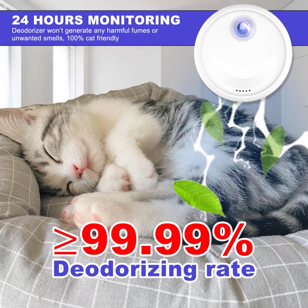 Purificador inteligente de olores para gatos, caja de arena, desodorizador, inodoro para perros, limpiador de aire recargable, desodorización para mascotas, 2022, 4000mAh