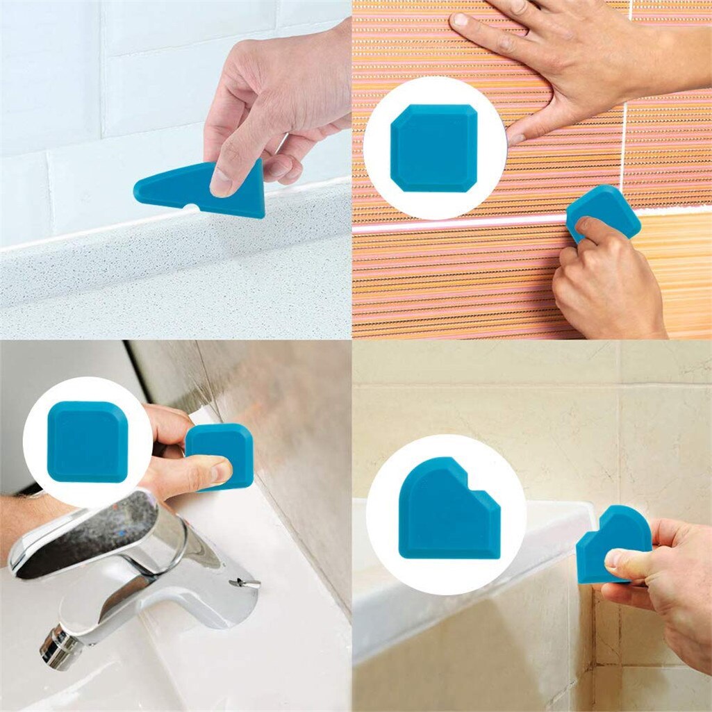 Silicone Remover & Silicone Jointing Tool, Multifunctional 8 in 1 Sealant Spatula Caulking Tool Kit Scraper Joint
