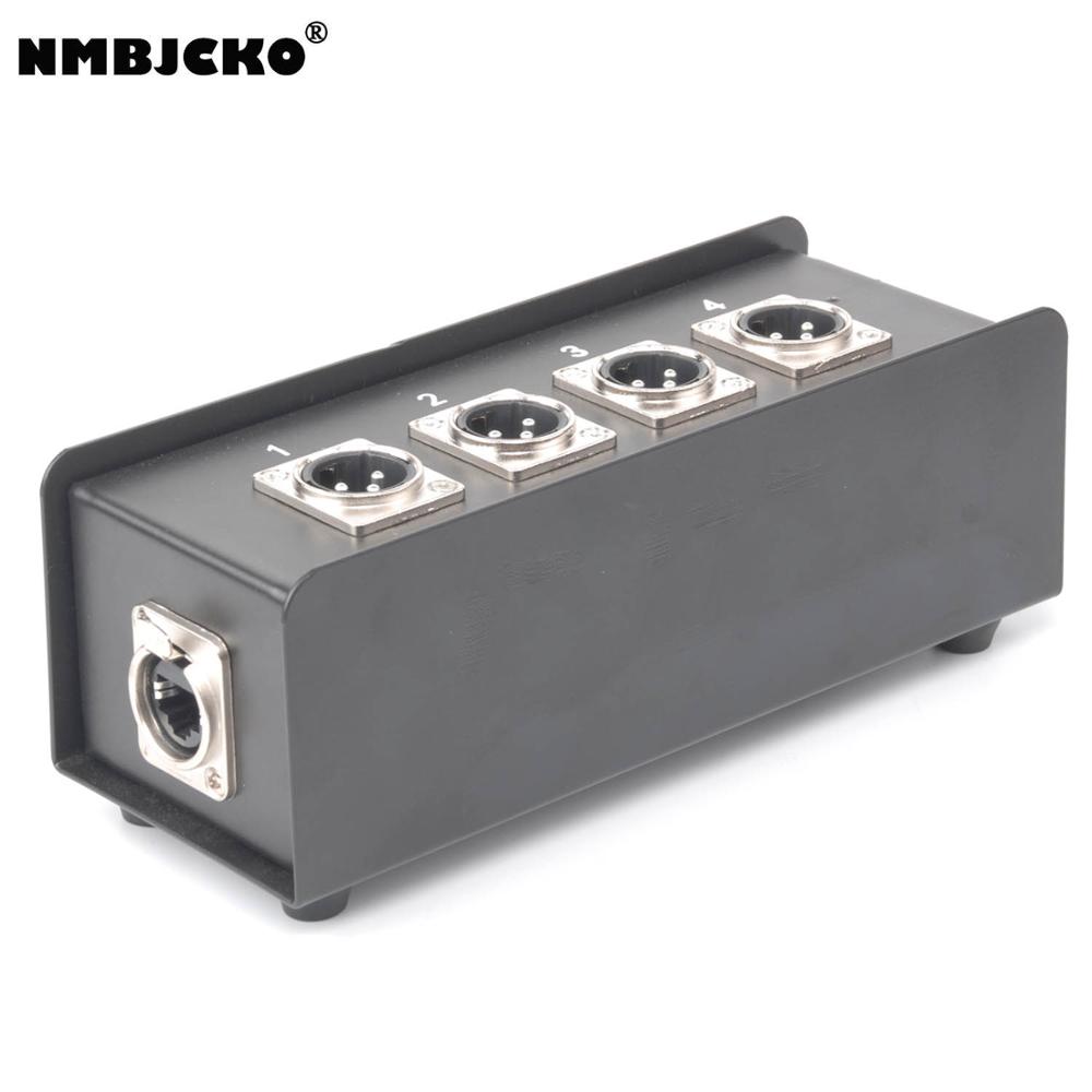 XLR Male to RJ45 Breakout Box - NMBJCKO Audio Adapter for CAT5/CAT6 Network Cable