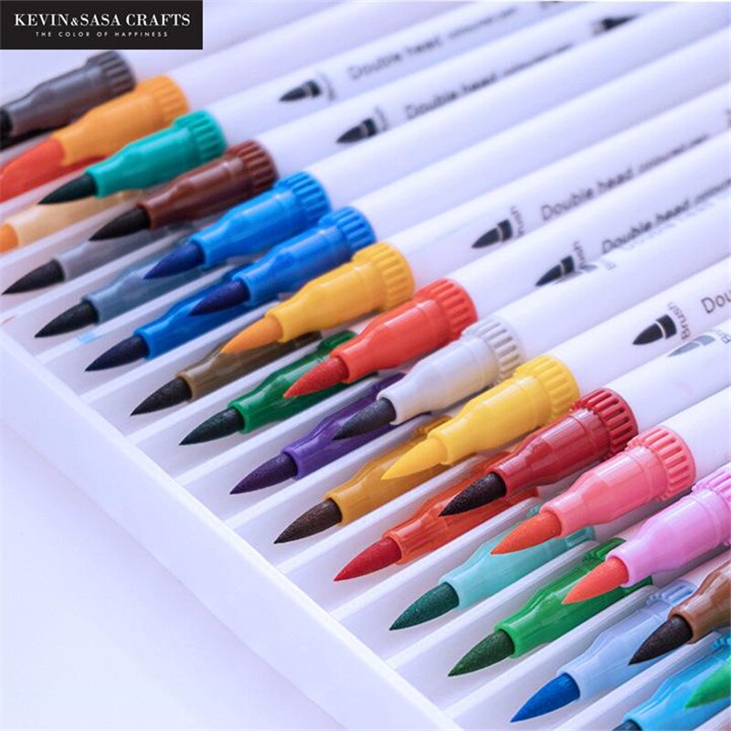 12/24/36/48/60/100colors/set Dual Tip Art Marker Pen Stationery Art Suppliers Brush Pen Artist Presented By Kevin&sasa Crafts