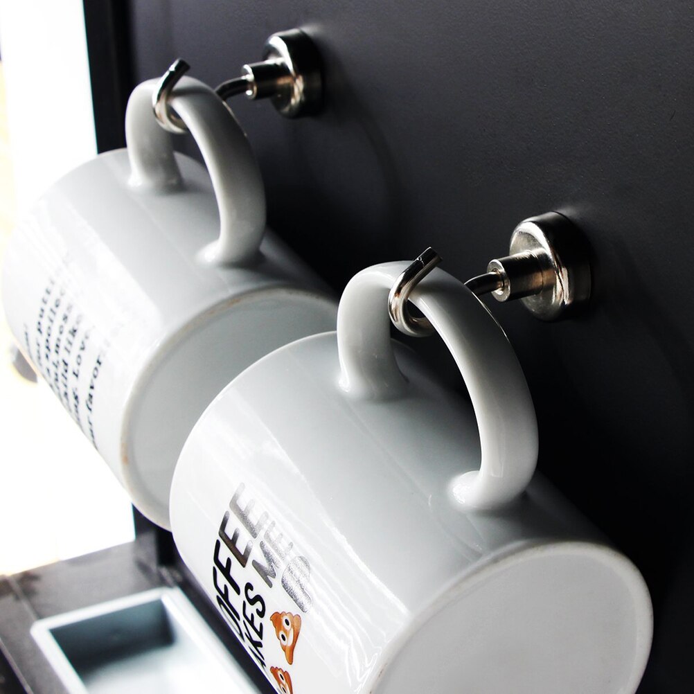 6 Pcs Heavy Duty Strong Magnetic Hooks for Storage and Organization Home Kitchen Accessories （D10）