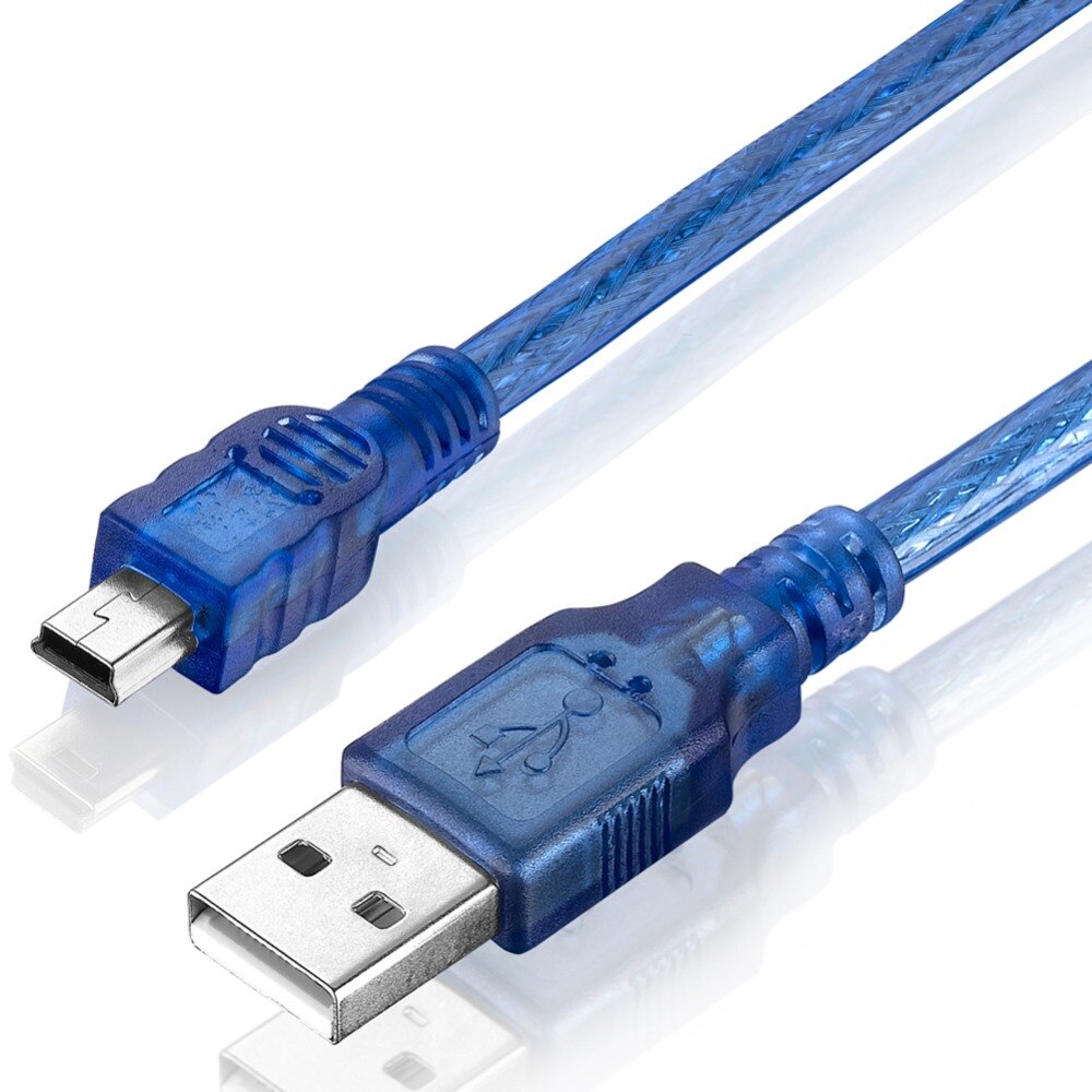 Bolea-Cable USB Mini 5P tipo A macho A Mini 5P, Cable de datos de doble blindaje (lámina + trenzada), 30cm, 50cm, 1m