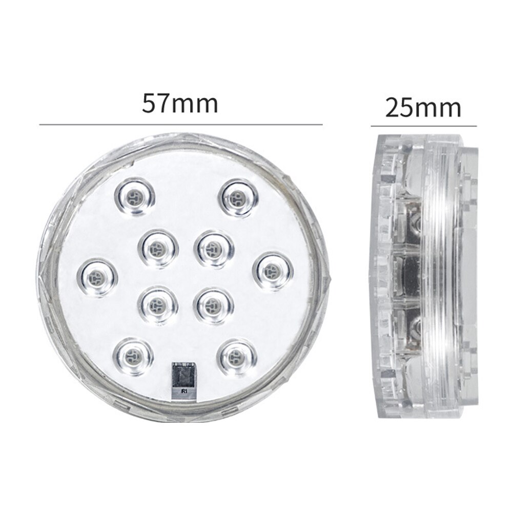 10Led RGB Remote Control Underwater Lights Waterproof Swim Pool Light Submersible Light Decorative Night Lamp Pool Equipment