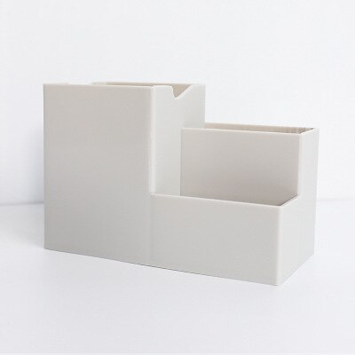 Multifunctional Sorting Frame Simple Plastic Desktop Pen Container Storage Box Students Office Supplies: Grey