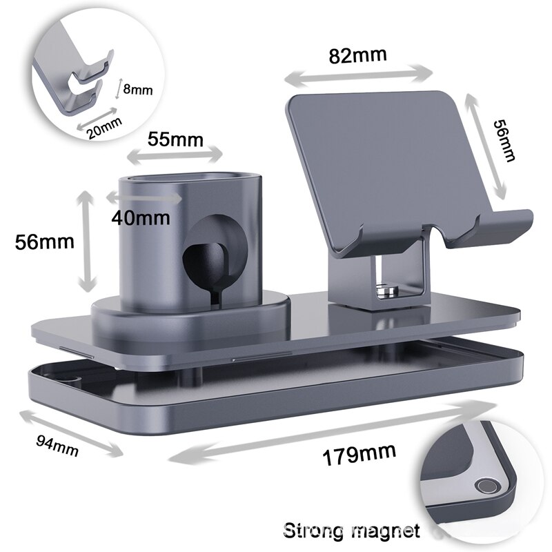 3In1 Charging Dock Stand Voor Apple Horloge Serie Iphone Ipad Desktop Draadloze Opladen Een Stand