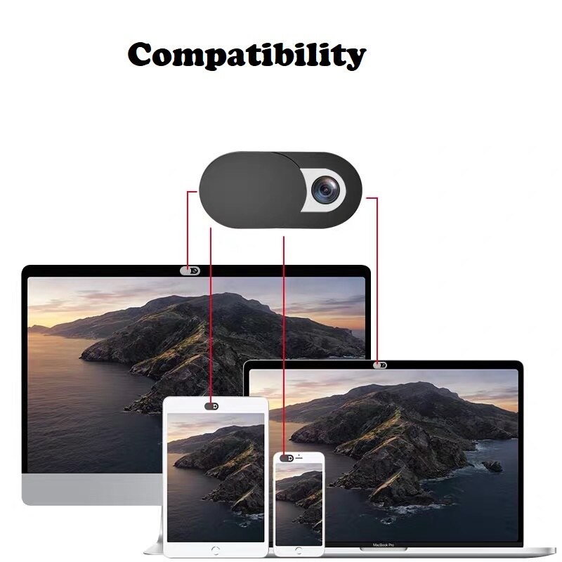 Webcam Coperchio Otturatore Magnete Slider Universale Antispy Copertura Della Macchina Fotografica Per Il Web Del Computer Portatile del iPad PC Macbook Tablet lenti Privacy Sticker