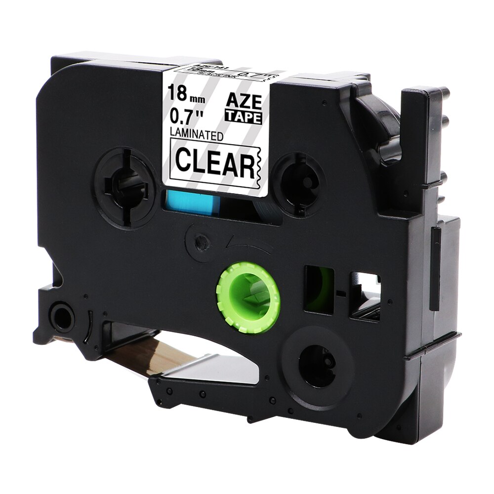 6 pieces black on clear laminated tze tape 18mm compatible for brother  tz141 tz 141 tze 141 tze -141 tze 141 p- touch tze label tape