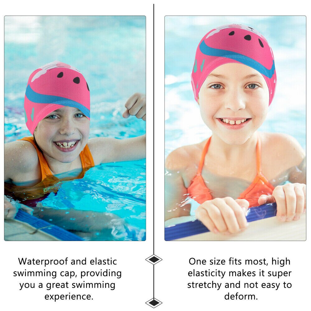 2Pcs Gehoorbescherming Zwemmen Caps Cartoon Waterdicht Kinderen Zwemmen Caps