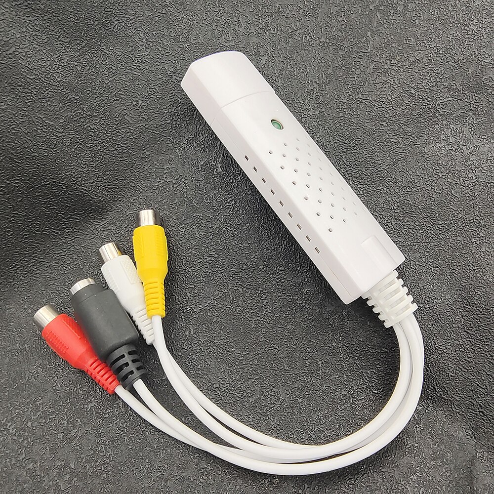 USB 2.0 to RCA Cable Adapter Converter Audio Video Capture Card Adapter PC Cables For TV DVD VHS Capture Device: white