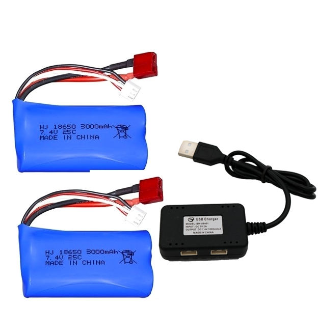 Batterie Pour Wltoys 144001 A959-B A969-B A979-B K929-B 12428 12423 10428 RC Voiture Pièces De Rechange 18650 2S 7.4V 3000mah lipo Batterie: Fluorescent Jaune