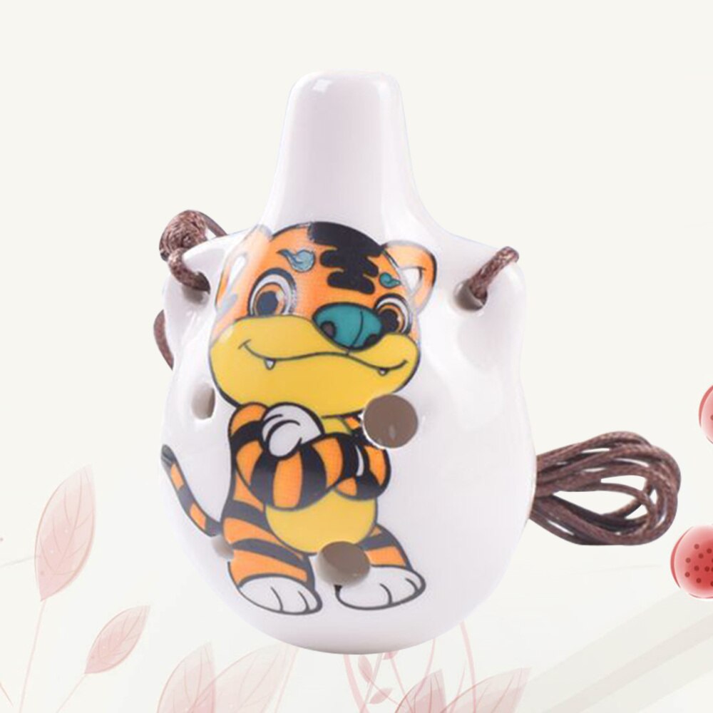 1pc ceramiczne Ocarina przenośny flet okaryna dekoracja na biurko instrument muzyczny prezent Ocarina dla początkujących dzieci dzieci