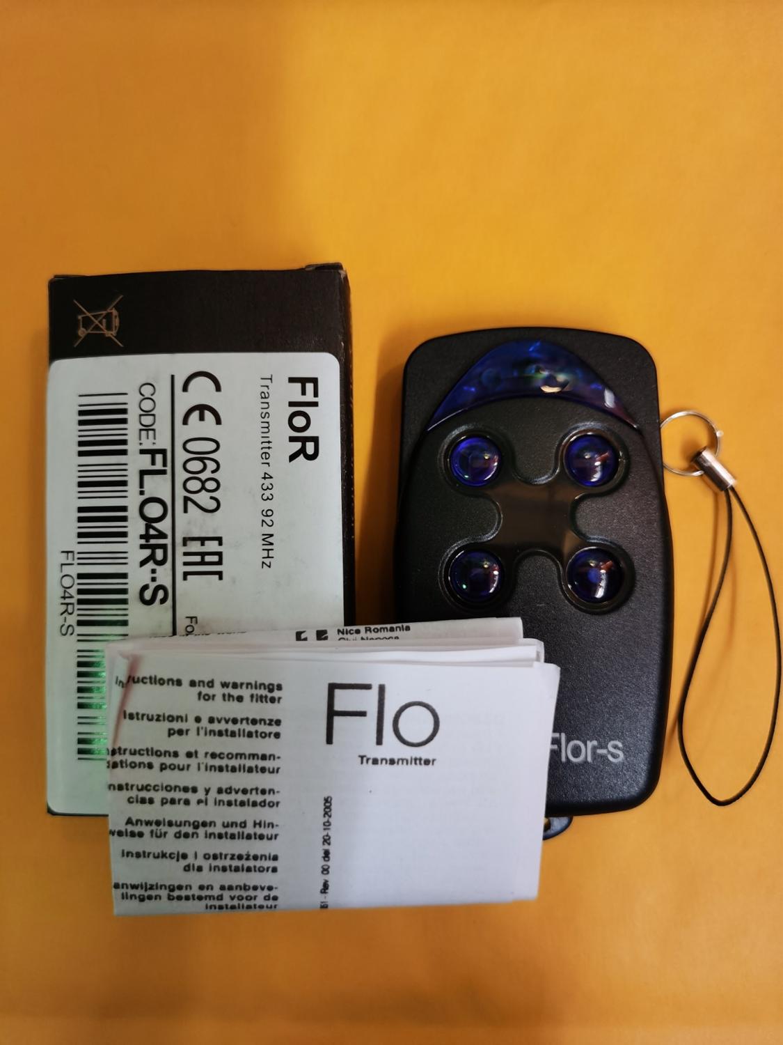 FLO4R-s Flo2r-s Garagedeuropener Afstandsbediening Flors Afstandsbediening Flor-S FLO1 FLO2 FLO4 Afstandsbedieningen 433.92Mhz Rolling code: flo4r-s