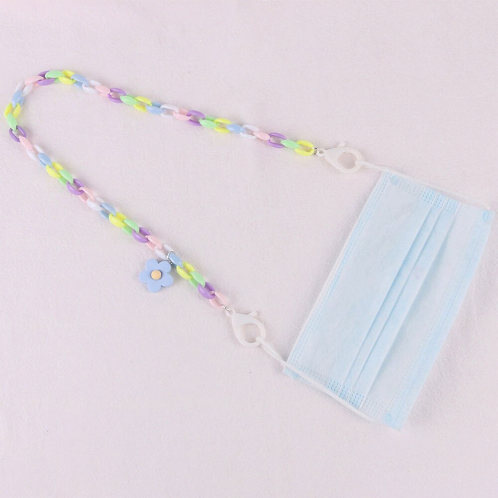 Cuerda colgante para mascarilla, cordón ajustable para máscara facial, sin huellas, dos ganchos, cadena para gafas para niños