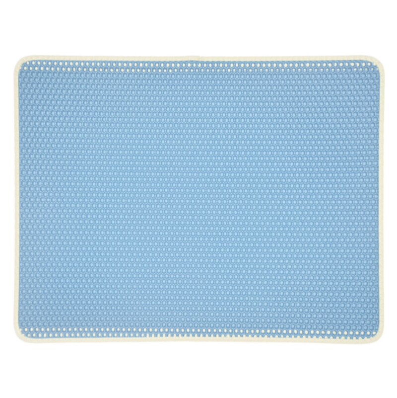 Kattenbakvulling Trapper Mat Vouwen Waterdichte Honingraat Schifting Pad Bescherm Vloer En Tapijt Milieuvriendelijke Lichtgewicht Eva Foam: blue / 45x60CM