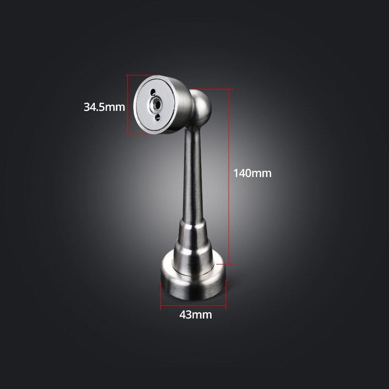 Magnet dörrstoppare zinklegering dörrstopp magnetisk dörrhållare toalettglas förlänga dörrstopp möbler hårdvara hemförbättring: Lång