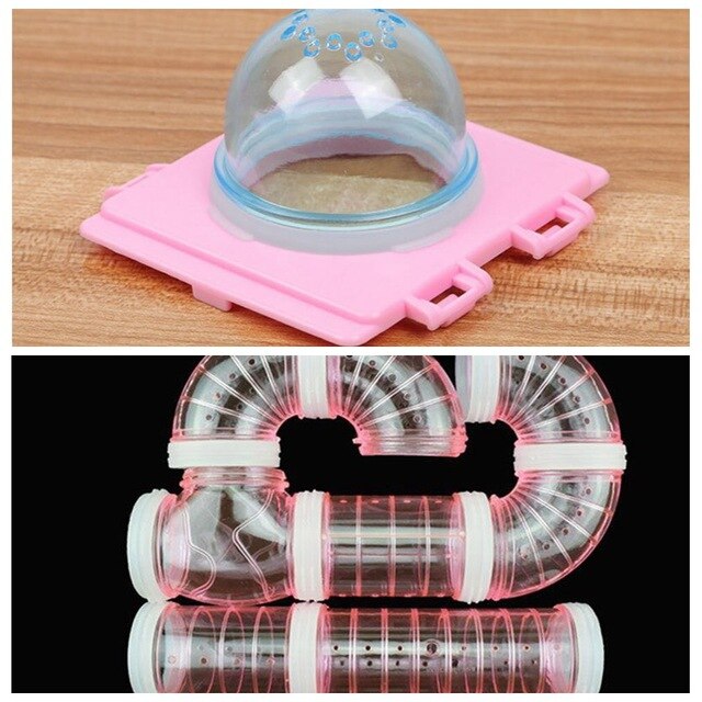 Diam 5.5cm diy plast hamster splejsning tunnel legetøj sportslegetøj til tilbehør til hamster bur: Type 1