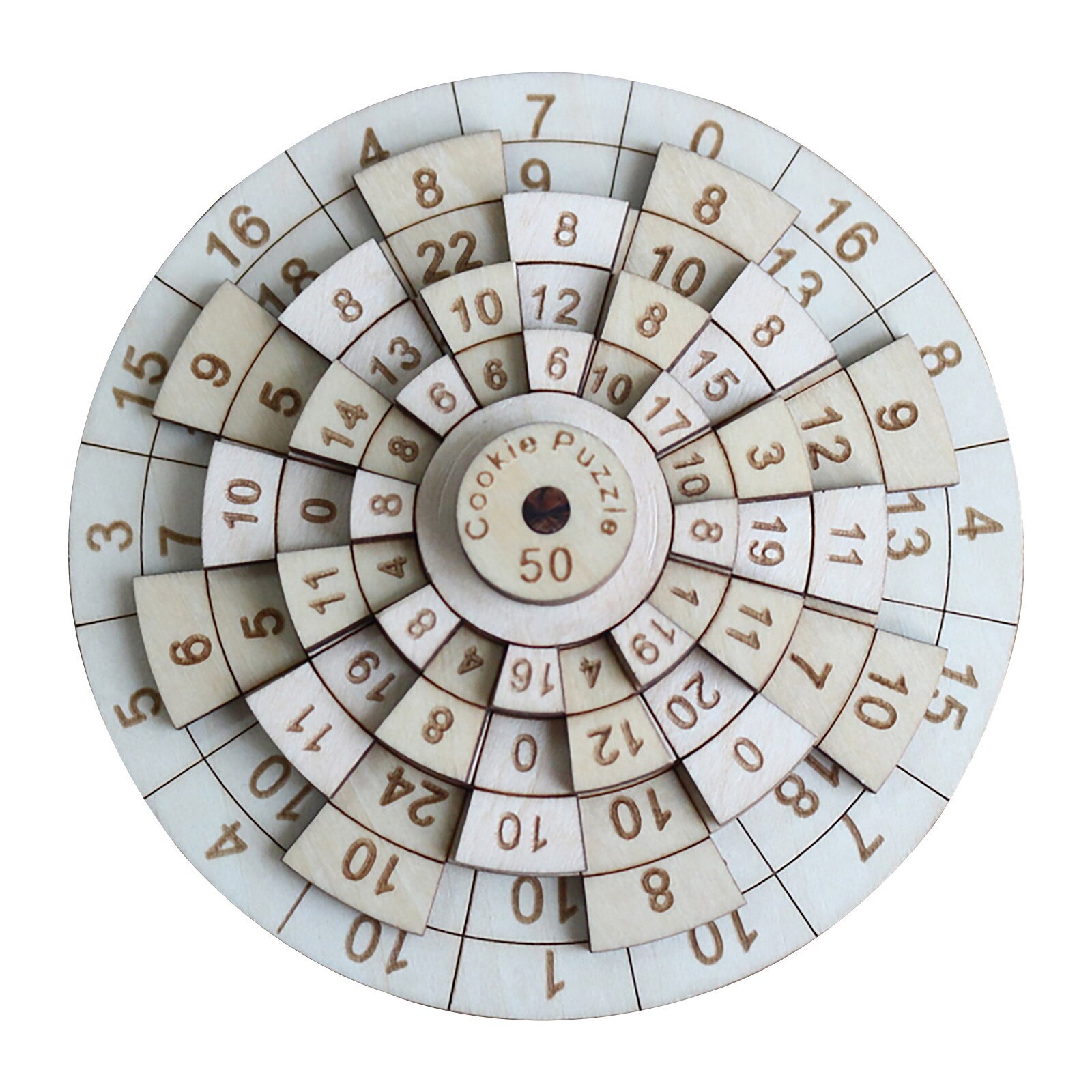 Houten Puzzel 50 Digitale Draaitafel Volwassen Speelgoed Hoge Intelligentie Ontwikkeling Puzzels Educatief Speelgoed Voor Kinderen: Light Grey