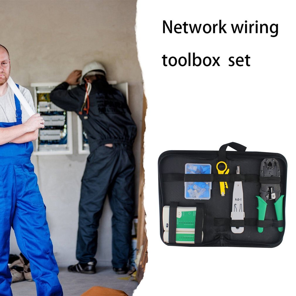 RJ45 Crimping pliers Portable LAN Network Repair Tool Kit Cable Tester AND Plier Crimp Crimper Clamp