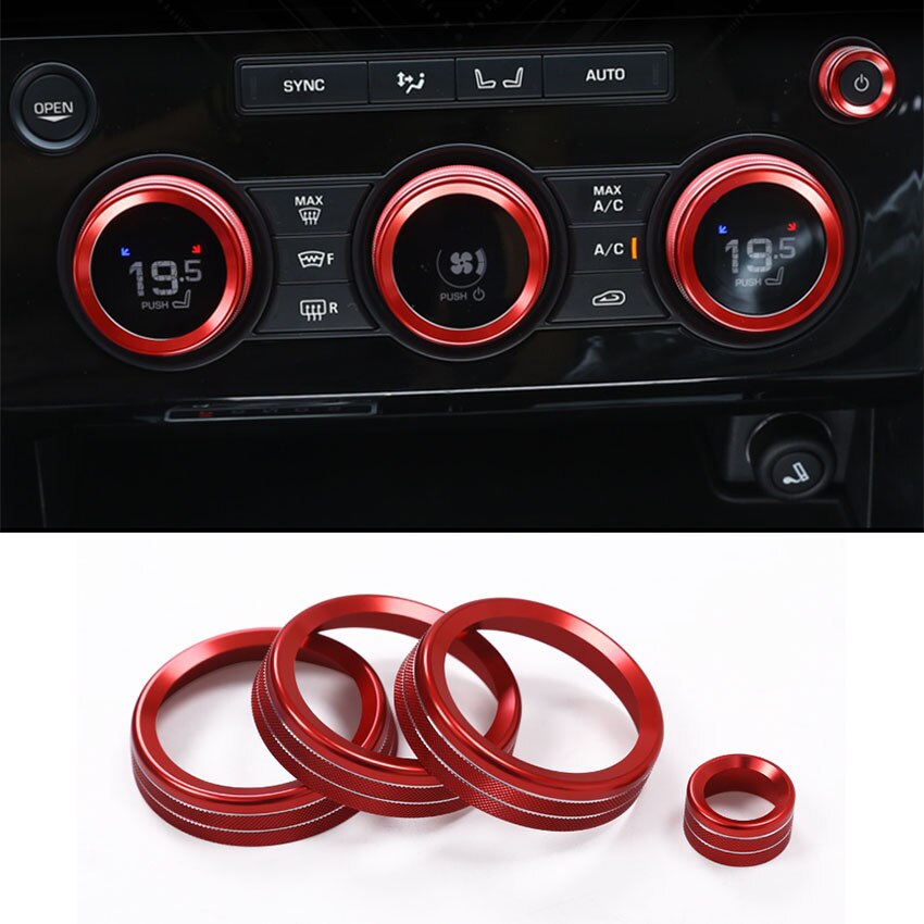 Car Styling For Land Rover Discovery 5 LR5 L462 Car Air Conditioner Volume Knob Decor Ring Trim Interior Accessories