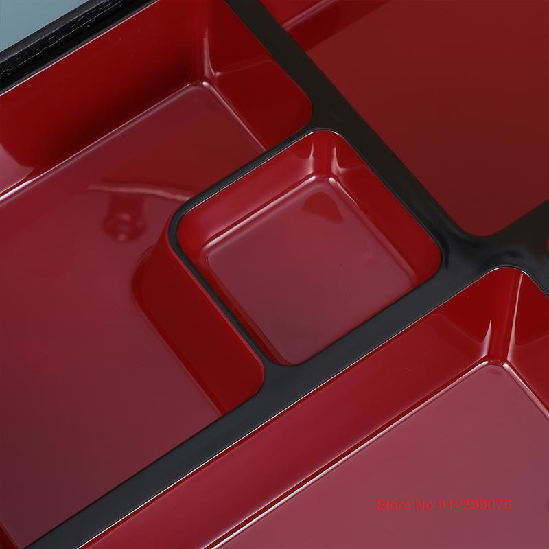 Japanese Candy Snacks Box Bento Lunch Box Containers With 5 Compartments Plastic Storage Containers Square Sushi Meal Prep Box