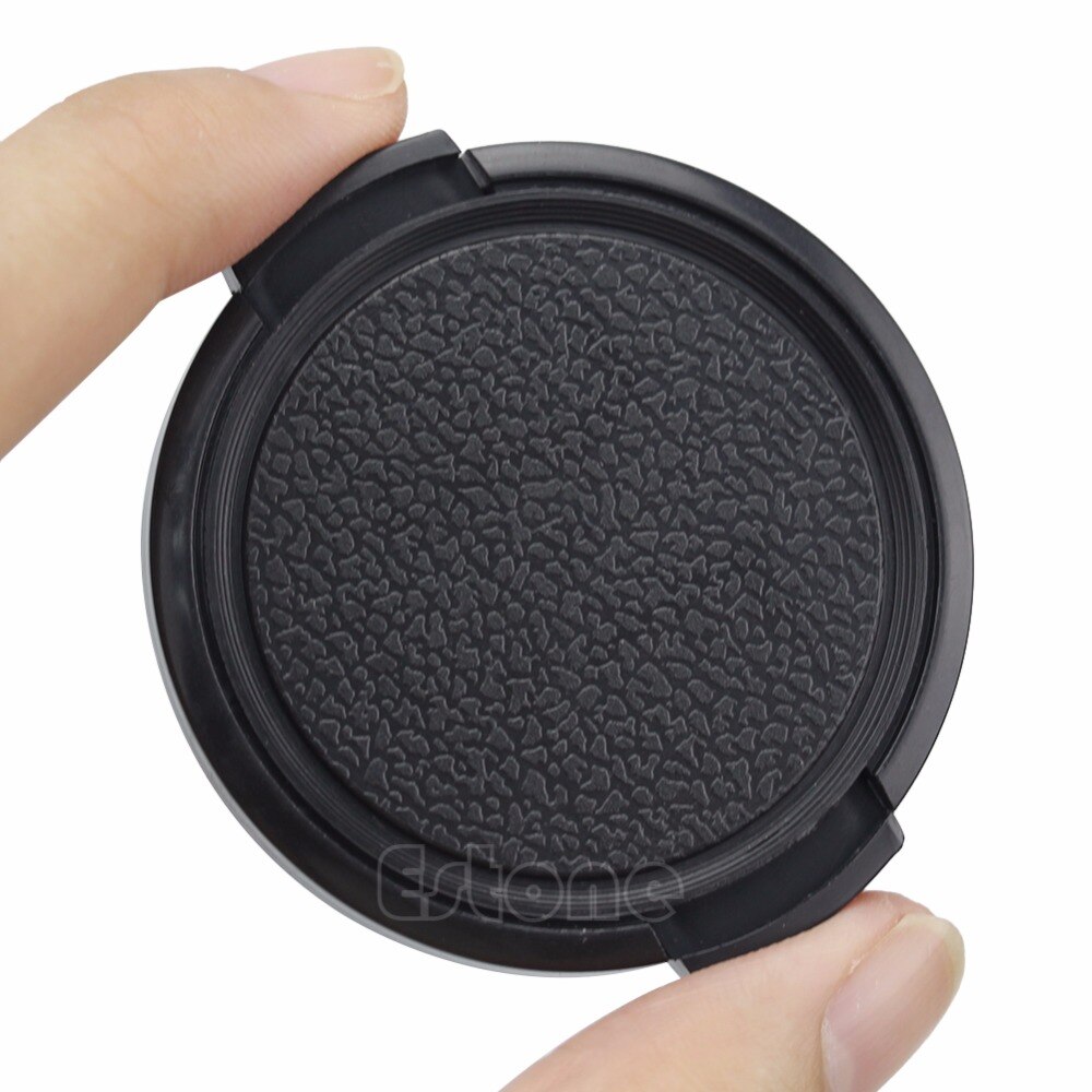 1 PC noir 49mm Snap sur le capuchon de l'objectif avant pour Canon Pentax Sony SLR DSLR caméra DC