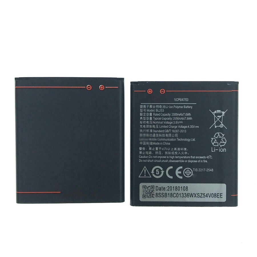 2050Mah Batterij Forlenovo A2016a40 A2016 Telefoon Batterij + Volgnummer 2050Mah: Default Title