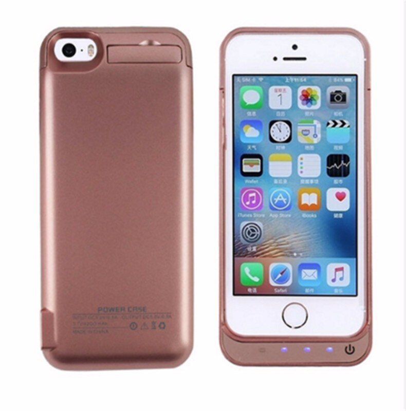NENG 4200mAh External Backup Battery Charger Case for IPhone 5 5s 5C SE 8 Colours Power Bank Pack Stand Powerbank: 3