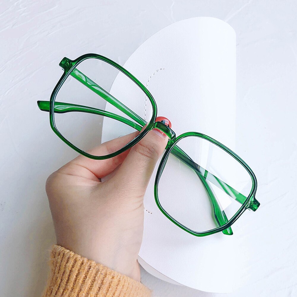 1 ud. De gafas anti-azules para hombre y mujer, montura cuadrada para miopía, monturas para gafas, monturas transparentes para mujer, gafas ópticas