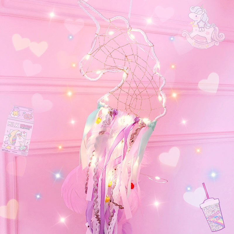 Anneau attrape-rêve en métal, pentagramme, licorne, cœur, macramé, artisanat, bricolage, carillon de mariage, accessoire suspendu