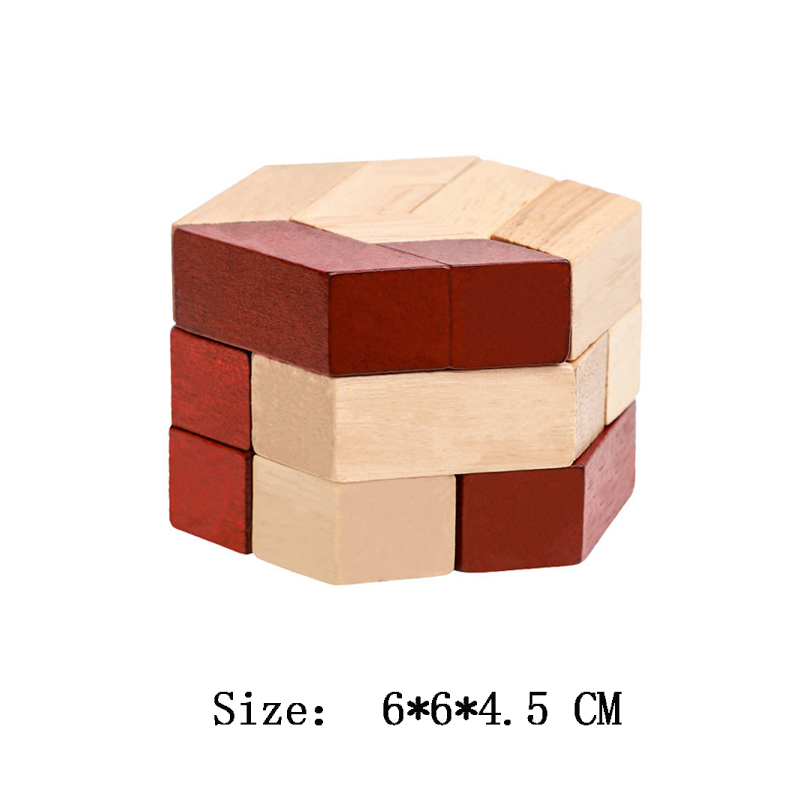 Klassische iq 3d Holz puzzle Erwachsene und Kinder Casse Tete verwirrende Rätsel Kopfschmerzen Gehirnent wicklung Spielzeug Rompe cabezas de Madera