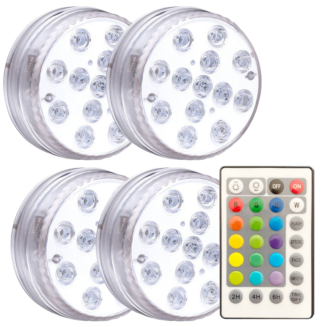 13 led-ulkovalaisin magneetilla kauko-ohjattava rgb vedenalaiset upotettavat valot ulkomaljakko kalatankkilampi puutarhaan: 4 lamppua 1 kaukosäädin 13 lediä