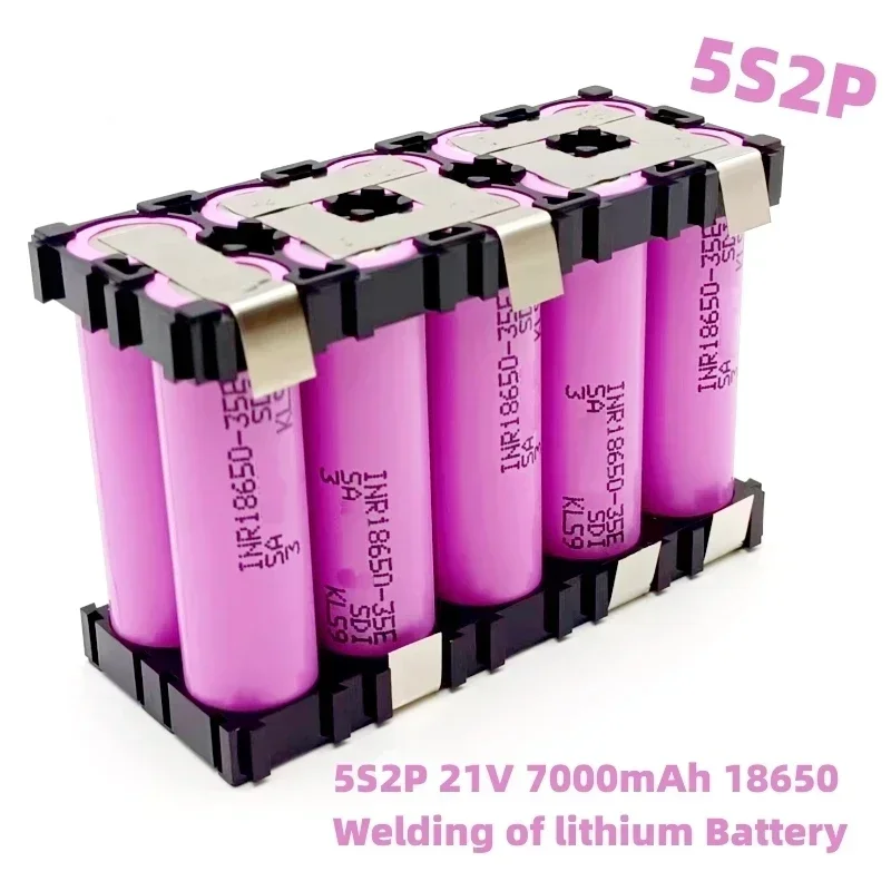 35E 20A 18650 3500mAh 7000mAh 2S 3S 4S 5S 6S/1P 2P 7.4V 12.6V 14.8V 18V 25.2V for screwdriver battery welding battery pack: green