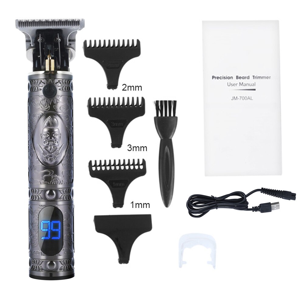 LCD Hair Clipper Barber Hair Trimer For Men Beard Shaver Recharge Cordless Hair Cutting Machine Baldhead Hair Razor: Clipper 12