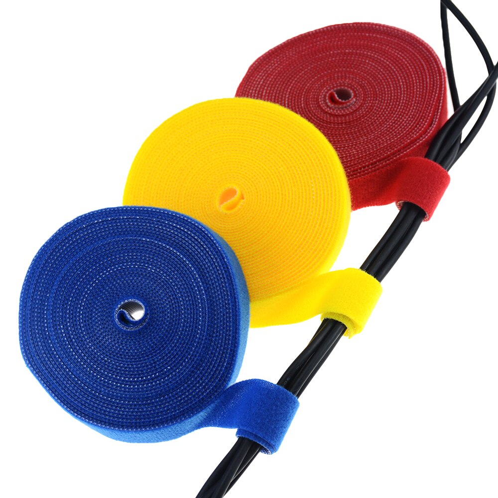 5M/Roll 2 Cm Breedte Plastic Magic Zelfklevende Tape Terug Naar Klittenbandsluitingen Diy Nylon Kabel clip Ties Wire/Desktop Management