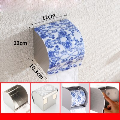 Stahl Zauberstab WC Papier Kasten Porta Carta Igienica Bianco Higienico Wasserdicht Wc WC Papier Halfter Gewebe Wc Papier Halfter: Blau