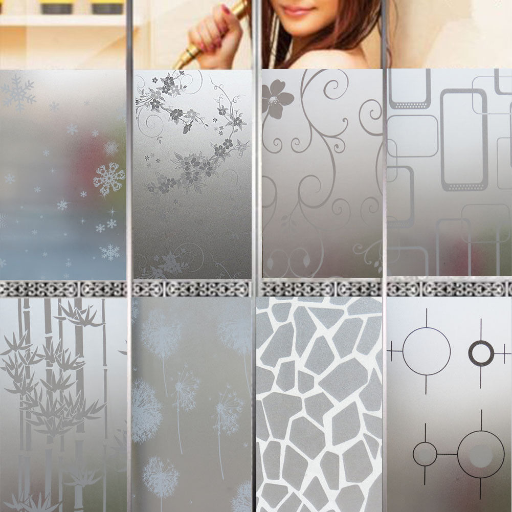 200CM*45cm Frosted Window Film No Glue Self Adhesive Vinyl Static Cling Privacy Glass Door Sticker Bathroom For Home Decor