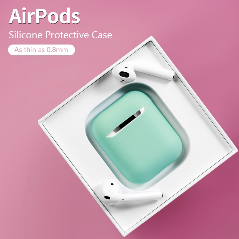 Custodia In Silicone originale Per Apple Airpods 2 Sottile Della Copertura Ultra sottile Custodie Multicolor Protettiva delicato Della Pelle per Airpods di Goccia