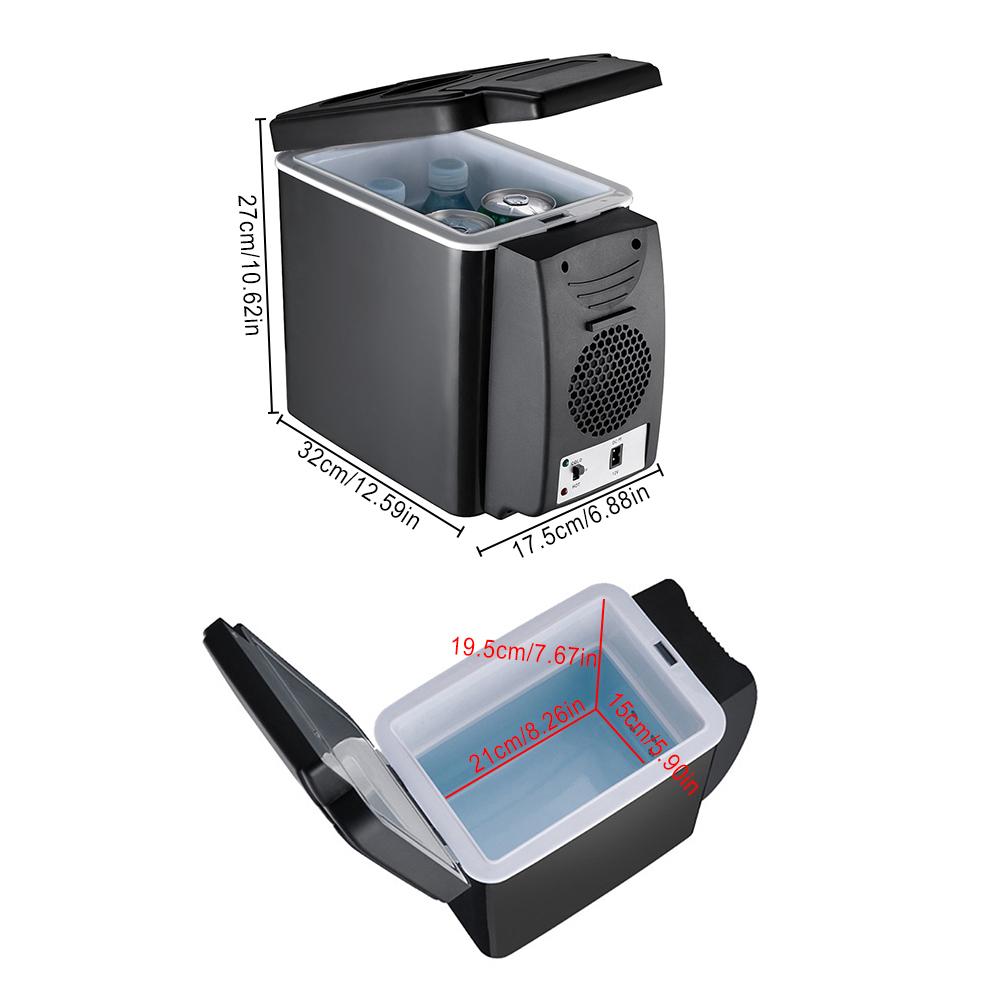 12V Refrigerator Freezer Heater 6L Mini Car Fridge Cooler & Warmer Portable Fridge Icebox Travel Refrigerator Car Accessories