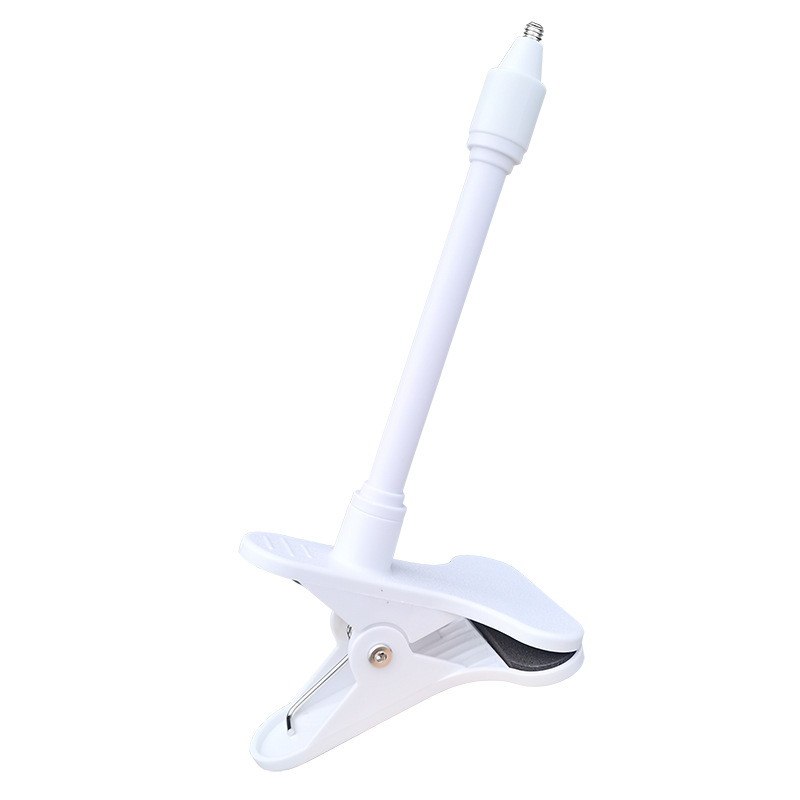 Draagbare flexibele cameraklem Mount Babyfoon Camerahouder Stand Webcam Monitor Ponsvrije buigbare beugelbasis met clip: WHITE