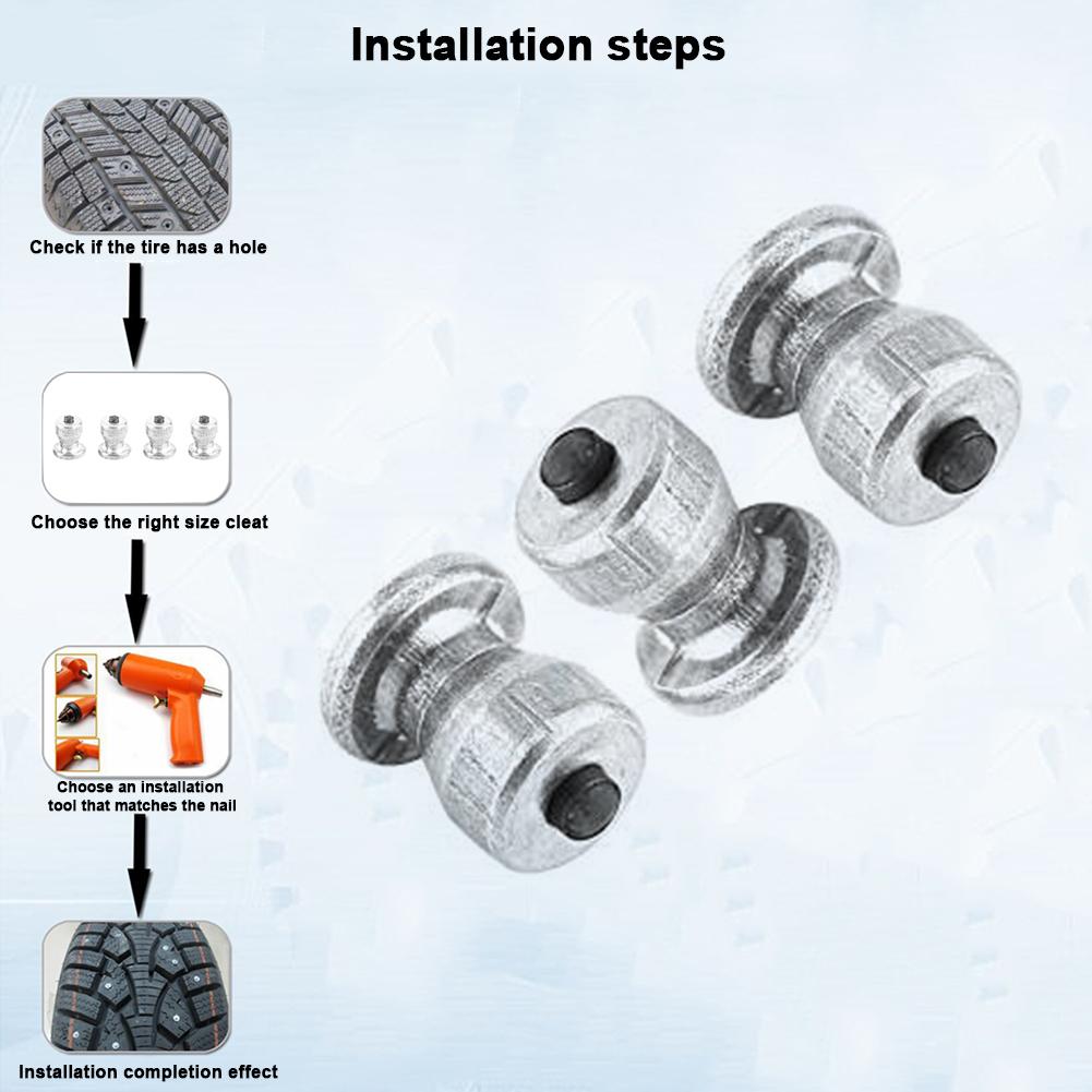 Tacos de 8x10mm para neumáticos de invierno, tacos para neumáticos de coche, tacos para nieve, neumáticos de rueda, cadenas para nieve, tacos para zapatos, ATV, coche, motocicleta, 100 Uds.
