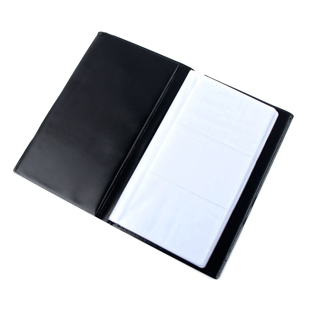20 Pages/120 Sheets Cards Business Name ID Credit Card Holder Useful Card Case Book Case Organizer Black School Office