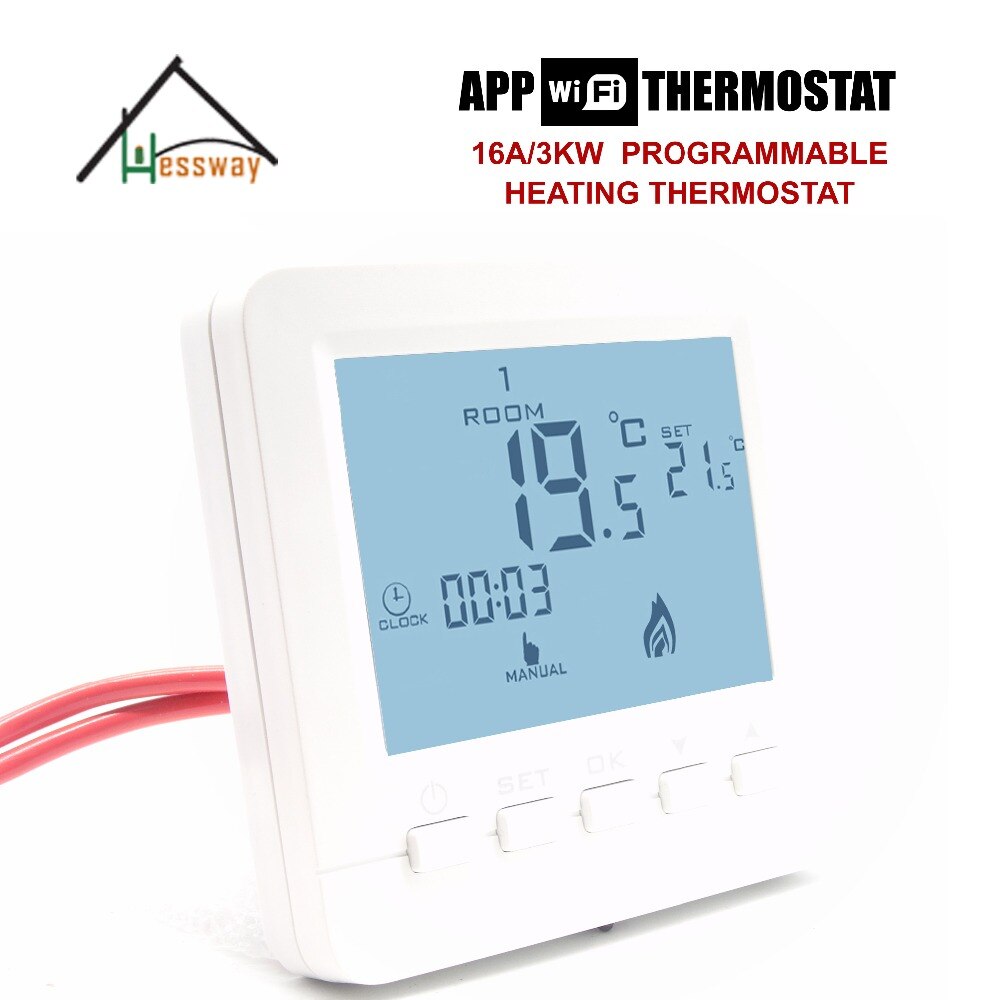16A 3KW APP IOS Android floor heating thermostat wifi controller for Electric Underfloor Heating Film